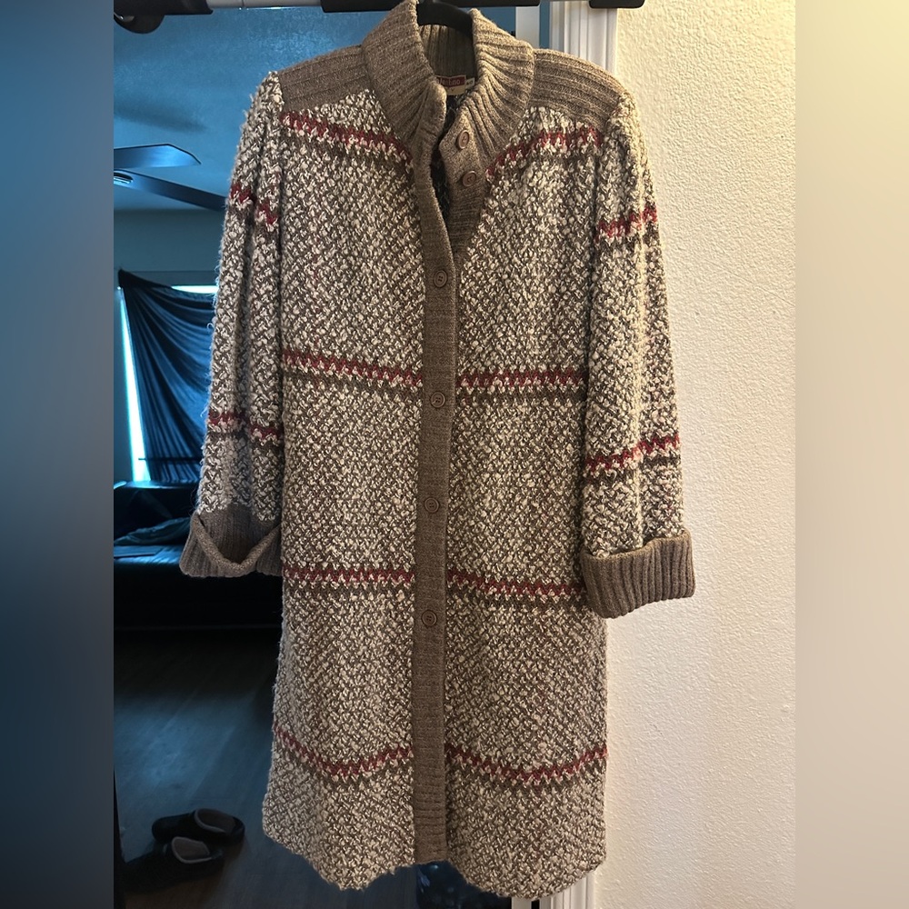 Vintage Valentino Miss V Boucle Knit Sweater Coat